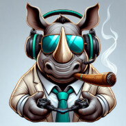 Rhino with Cigar