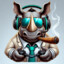 Rhino with Cigar