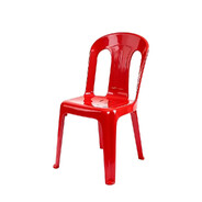 红色塑料椅