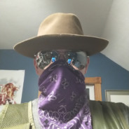 Crazy man with an axe