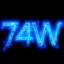 74W