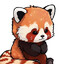 lonely red panda