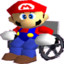 Mario in a wheelchair