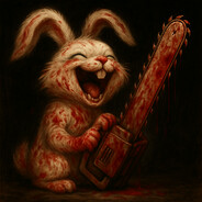 A Cute Bunny With A Chainsaw