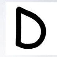 Scuffed Letter D