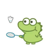 不会打羽毛球：—：