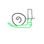 snail with a top hat