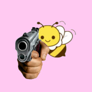 a bee with a gun