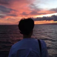 晚霞落在你的侧颜