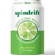 Half drank can of seltzer water