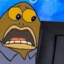 shocked fish from spongebob