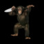 Monkey with a knife