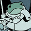 Frog but he has a gun