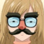 Girl with a Mustache