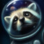 Raccoon On The Moon