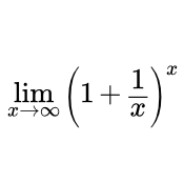 lim x->∞ (1+(1/x))**x