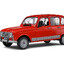 Bagagliaio Renault 4 Rossa