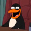 Black and white penguin
