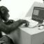A trained chimp