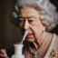 queen Elizabeth smoking a bong