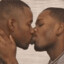 two black men kissing