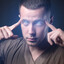 Man Glowing Eyes Reads Your Mind