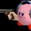 Kirby has a gun
