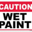 wet paint sign