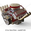 V8 Engine Big Turbo Power