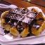 Waffle, with chocolate topping