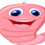 cute pink worm