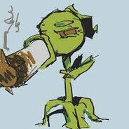 Peashooter smoking a spliff