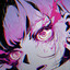 Eyes shine red
