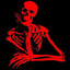 evil red skelington