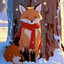 fox in the scarf