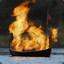burning boat