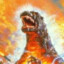Godzilla! On demonic locomotive!