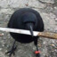 Crow with knife