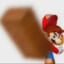 mario throwing a brick