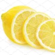 A sliced lemon