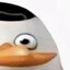 Silent staring penguin