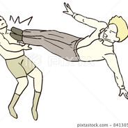 Drop kicking a child