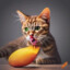 Gatito que le gusta el mango