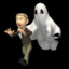 cool ghost chasing scared guy