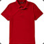 a plain red Polo shirt