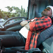 sleepy nigerian truck driver