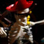 Evil and intimidating skeleton