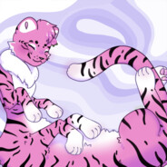 Pink Floofy Tiger