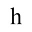 The letter h