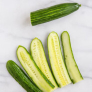 sliced cucumbers